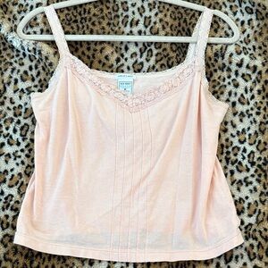 Old Navy Light Pink Camisole with Lace Trim